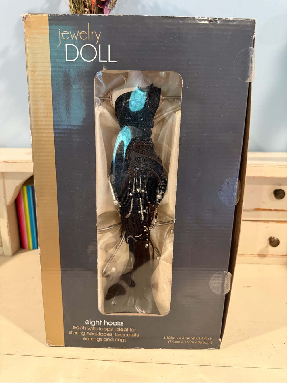 Jewelry Doll Necklace Organizer - Black